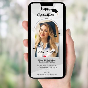 Photo Graduation party Phone invitations