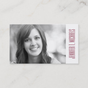 Photo Graduation Pink Sea Pattern Calling Card