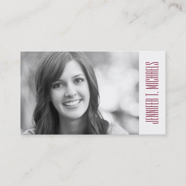 Photo Graduation | Pink Sea Pattern Calling Card (Front)