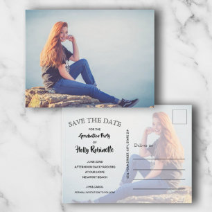 Photo Graduation SAVE THE DATE Postcard