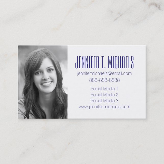 Photo Graduation | Tartan Pattern Calling Card (Front)