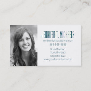 Photo Graduation   Teal Sea Animals Pattern Calling Card