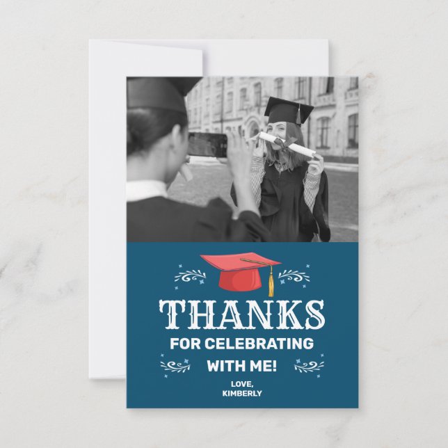 Photo Graduation Thank You Card (Front)