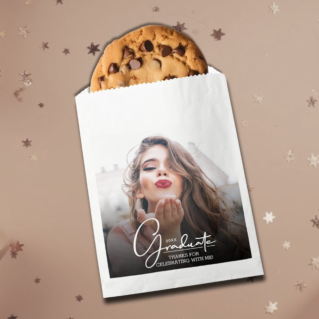 Photo Graduation Thank You Favour Bags (Photo Graduation Thank You Favor Treat Bags)
