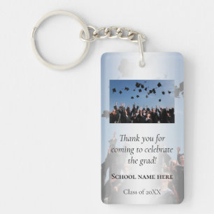 Photo Graduation Thank you Favour Gift Key Ring