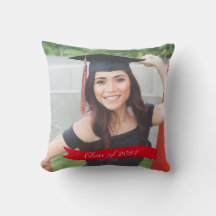 Photo Graduation Throw Pillow Personalised