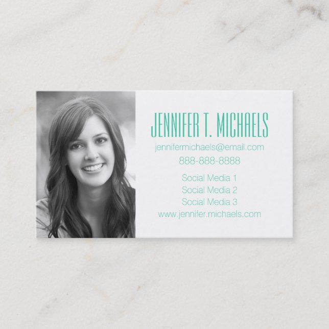 Photo Graduation | Tropical Palm Leaves Pattern Calling Card (Front)