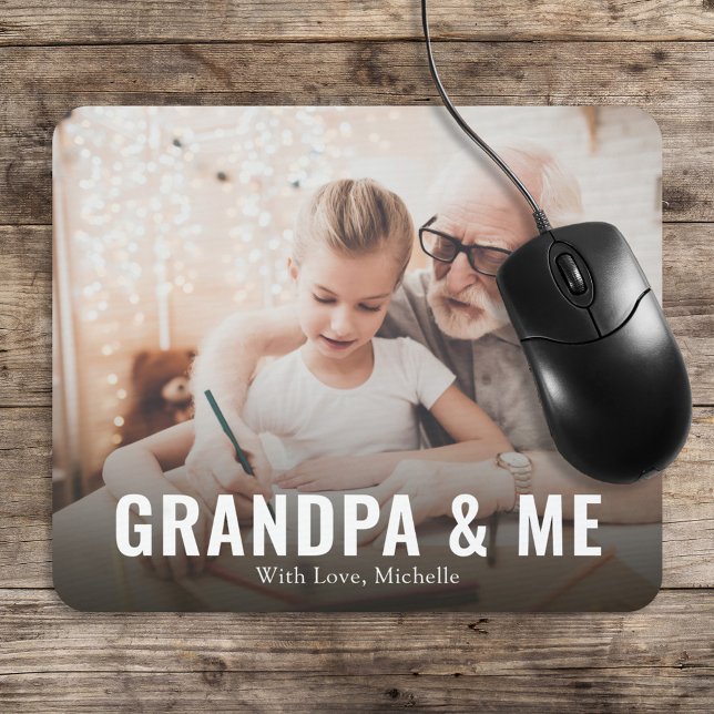 Photo Grandpa and Me Personalized  Mouse Mat (Creator Uploaded)