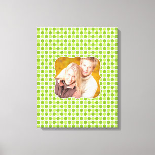 Photo Green Polka [16x20] inches Canvas Print