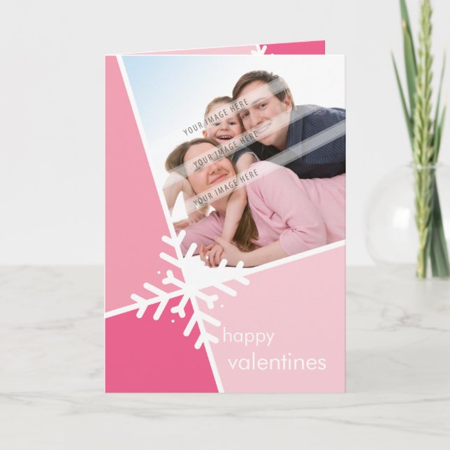 PHOTO GREETING CARD :: modernista snowflake P4 (Front)