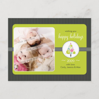 PHOTO GREETING POSTCARD :: modern spotty tree L3