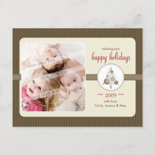 PHOTO GREETING POSTCARD :: modern spotty tree L6