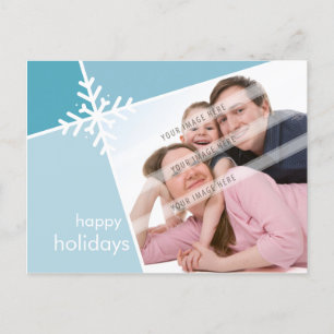 PHOTO GREETING POSTCARD :: modernista snowflake L3