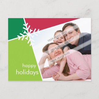 PHOTO GREETING POSTCARD :: modernista snowflake L5
