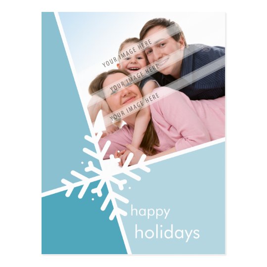 PHOTO GREETING POSTCARD :: modernista snowflake P3