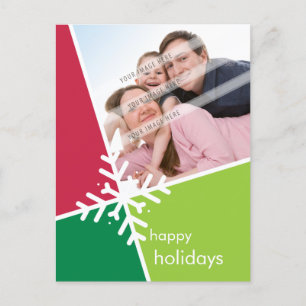 PHOTO GREETING POSTCARD :: modernista snowflake P5