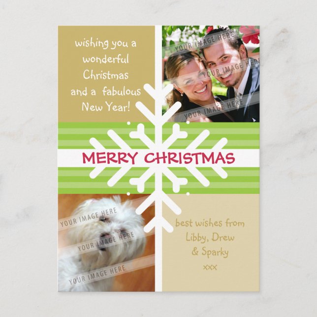 PHOTO GREETING POSTCARD :: snowflake dissection P4 (Front)