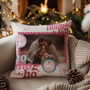 Photo Groovy Nutcracker Retro Pastel Christmas Cushion