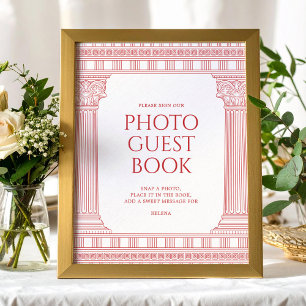 Photo guest book poster for goddess party