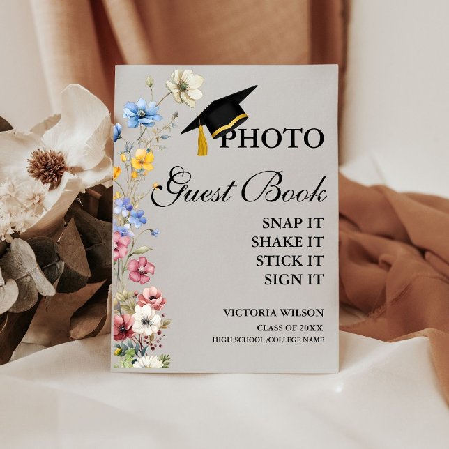 Photo Guest Book Sign, Graduation Photo Guestbook  Pedestal Sign (Creator Uploaded)