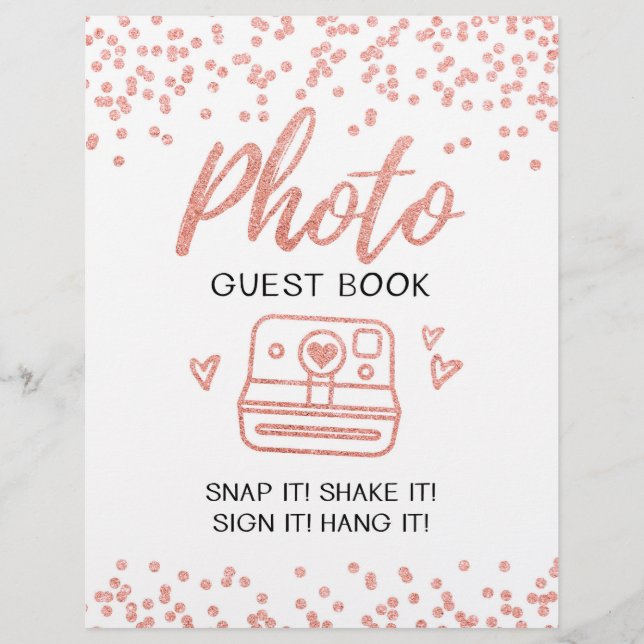 Photo guest book Wedding sign (Front)