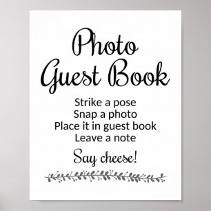 Photo Guest Book Wedding Sign - Rochester