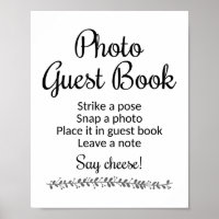 Photo Guest Book Wedding Sign - Rochester
