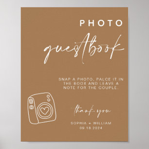 Photo Guestbook   boho polaroid guest book sign