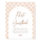 Photo Guestbook Gingham Cutie Pie Baby Shower Sign