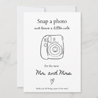 Photo Guestbook Minimalist Wedding Sign Invitation