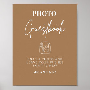 Photo Guestbook Modern Minimalist Wedding Sign