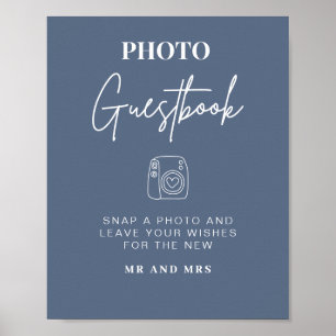 Photo Guestbook Modern Minimalist Wedding Sign