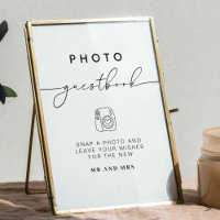 Photo Guestbook | Modern Minimalist Wedding Sign