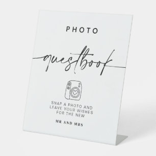 Photo Guestbook Modern Minimalist Wedding Sign