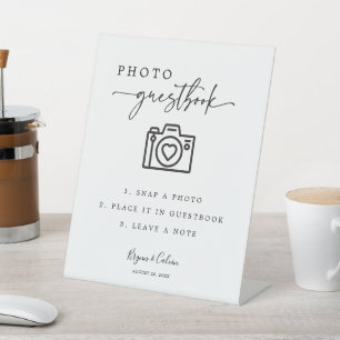 Photo Guestbook Sign Minimal Wedding Acrylic B613