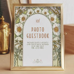 Photo Guestbook Sign Vintage Art Nouveau by Mucha<br><div class="desc">Photo Guestbook Sign in Vintage Art Nouveau style by Mucha! This elegant sign features a beautiful vintage Art Nouveau design by artist Alphonse Mucha. Use our customisation tool to edit the text to fit your needs quickly. Choose from various font styles and colours to match your party theme. The durable...</div>