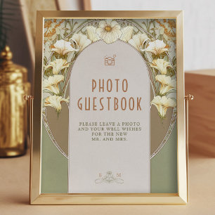 Photo Guestbook Sign Vintage Art Nouveau by Mucha