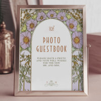 Photo Guestbook Sign Vintage Art Nouveau by Mucha