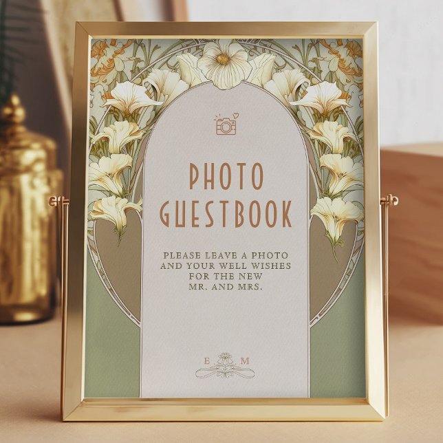 Photo Guestbook Sign Vintage Art Nouveau by Mucha (Creator Uploaded)