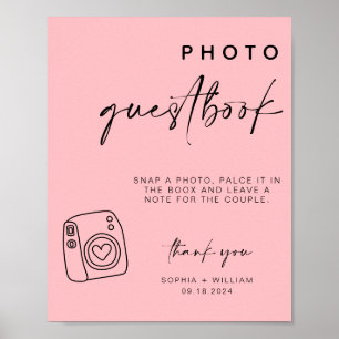 Photo Guestbook   wedding polaroid guest book sign