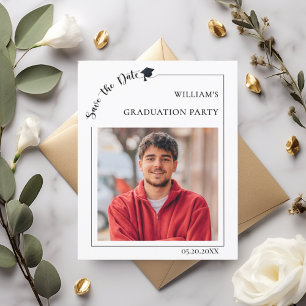 Photo guy Graduation Save the Date card