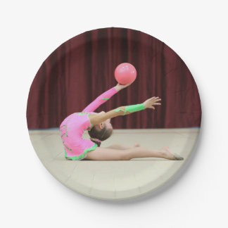 Photo Gymnastic paper plates party supplies