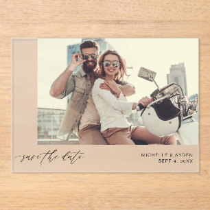Photo H MOD Simple Save the Date 1b Acrylic Invitations
