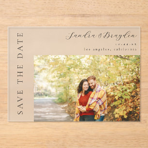 Photo H MOD Simple Save the Date Acrylic Invitations