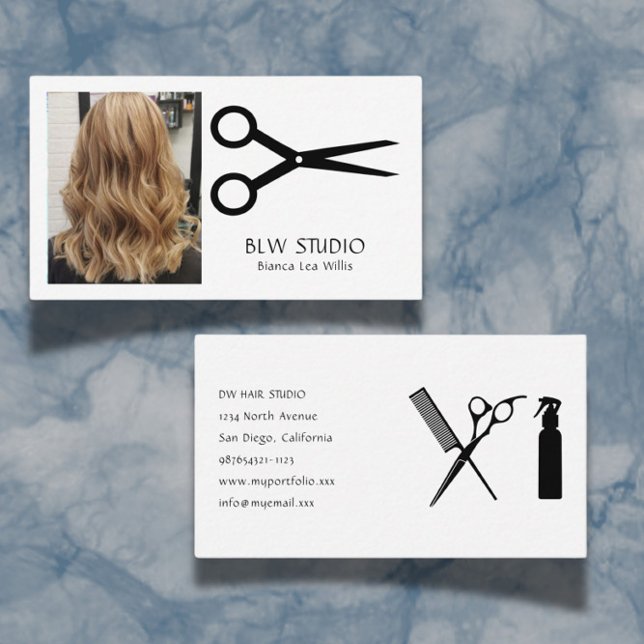 Photo Hairdresser Business Card (Creator Uploaded)