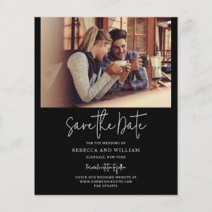 Photo Hand-Lettered Budget Wedding Save The Date