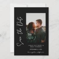 Photo & Hand Typography Save the Date 3 B Vertical