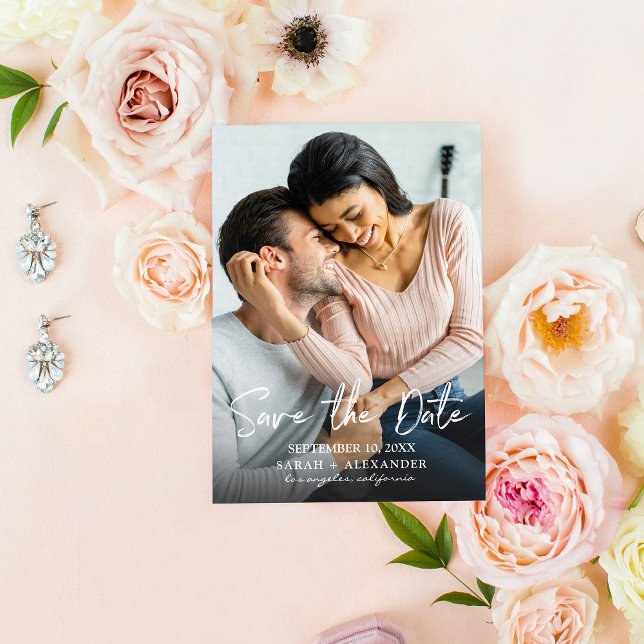 Photo - Handwriting 2 Vertical Save the Date Invitation (Creator Uploaded)