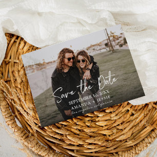 Photo - Handwriting Horizontal Save the Date V2 Invitation