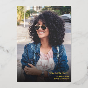 Photo & Handwriting Typography Graduation Party